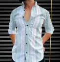 Urban Striped Crinkle Shirt – Sea Mist Edition